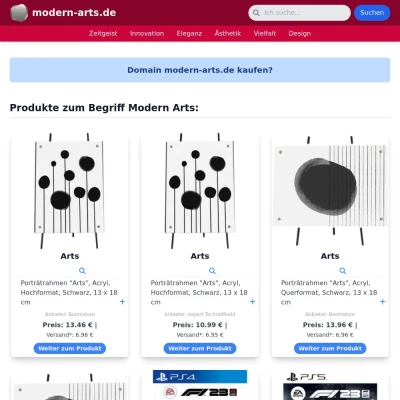 Screenshot modern-arts.de