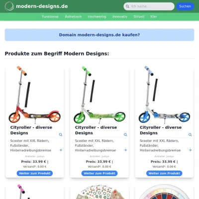 Screenshot modern-designs.de