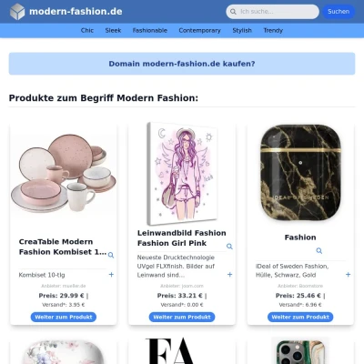 Screenshot modern-fashion.de