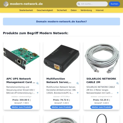 Screenshot modern-network.de