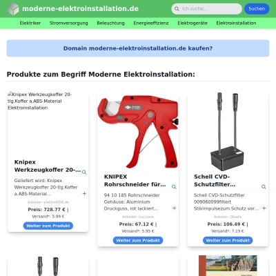 Screenshot moderne-elektroinstallation.de