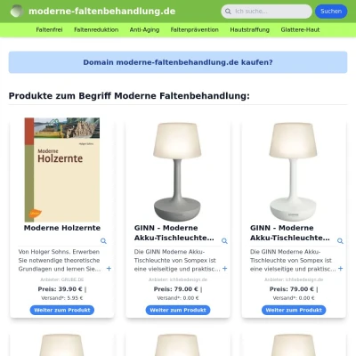Screenshot moderne-faltenbehandlung.de
