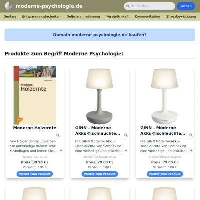 Screenshot moderne-psychologie.de