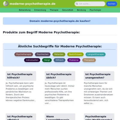 Screenshot moderne-psychotherapie.de