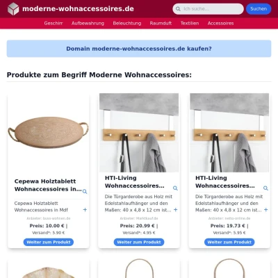 Screenshot moderne-wohnaccessoires.de