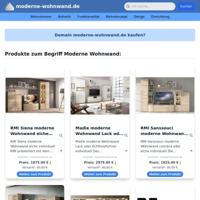 Screenshot moderne-wohnwand.de