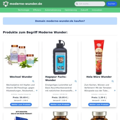 Screenshot moderne-wunder.de