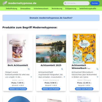 Screenshot modernehypnose.de