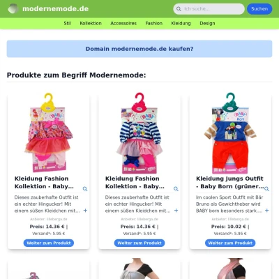 Screenshot modernemode.de