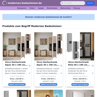 Screenshot modernes-badezimmer.de