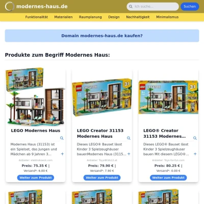 Screenshot modernes-haus.de