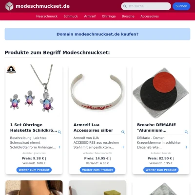 Screenshot modeschmuckset.de