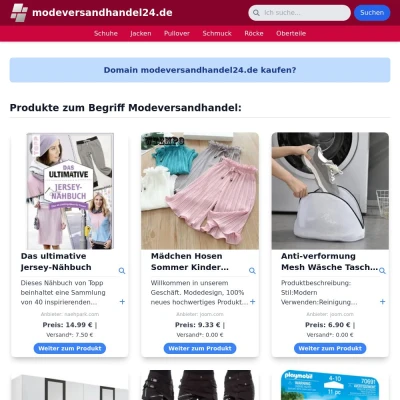 Screenshot modeversandhandel24.de