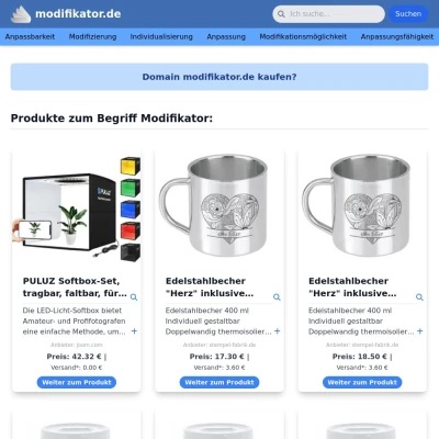 Screenshot modifikator.de
