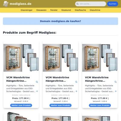 Screenshot modiglass.de