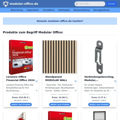 Screenshot modular-office.de