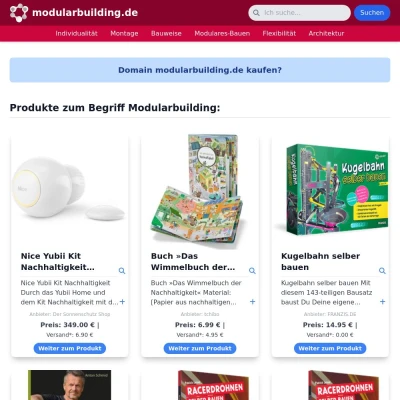 Screenshot modularbuilding.de