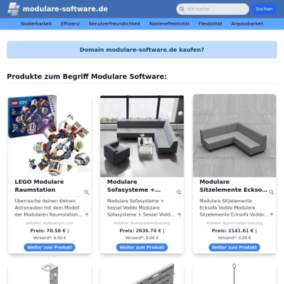 Screenshot modulare-software.de