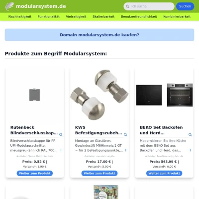 Screenshot modularsystem.de