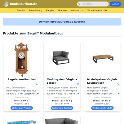 Screenshot modulaufbau.de