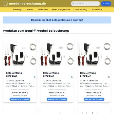 Screenshot moebel-beleuchtung.de