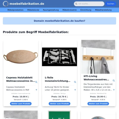 Screenshot moebelfabrikation.de