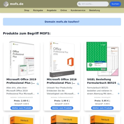 Screenshot mofs.de