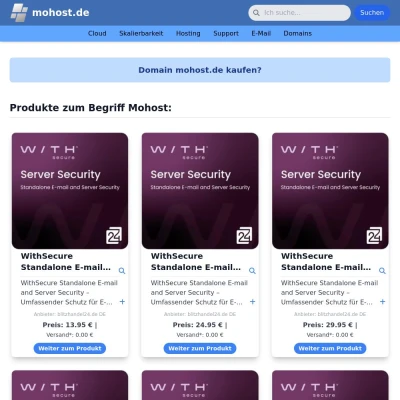 Screenshot mohost.de