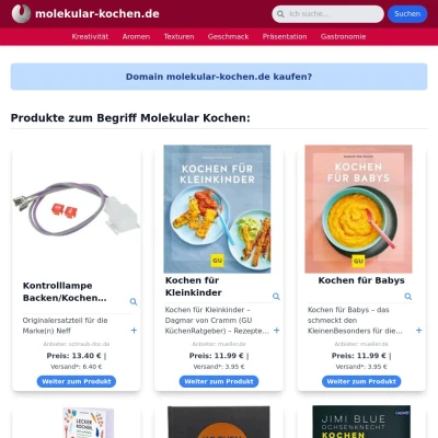 Screenshot molekular-kochen.de
