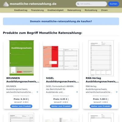Screenshot monatliche-ratenzahlung.de
