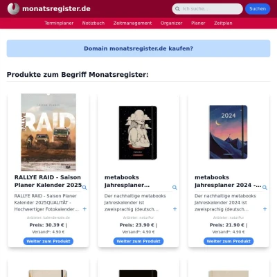 Screenshot monatsregister.de