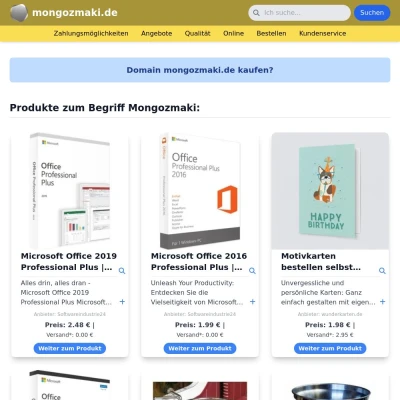 Screenshot mongozmaki.de