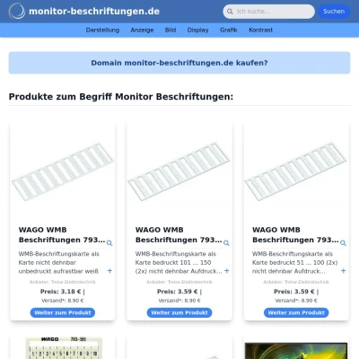 Screenshot monitor-beschriftungen.de
