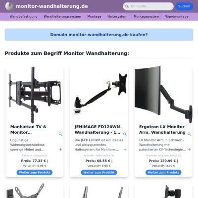 Screenshot monitor-wandhalterung.de