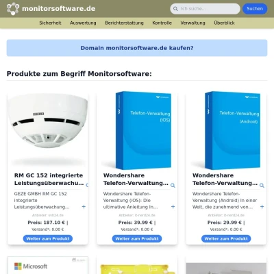 Screenshot monitorsoftware.de