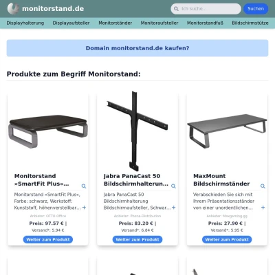Screenshot monitorstand.de