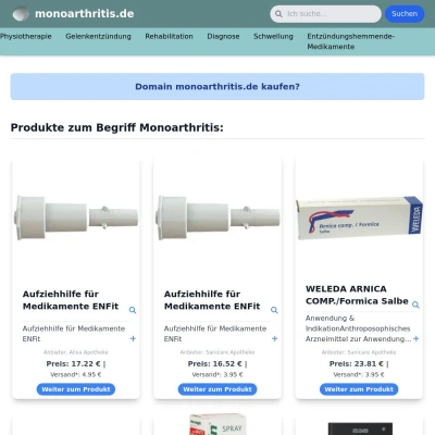 Screenshot monoarthritis.de