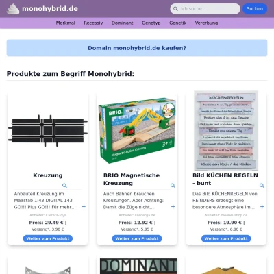 Screenshot monohybrid.de