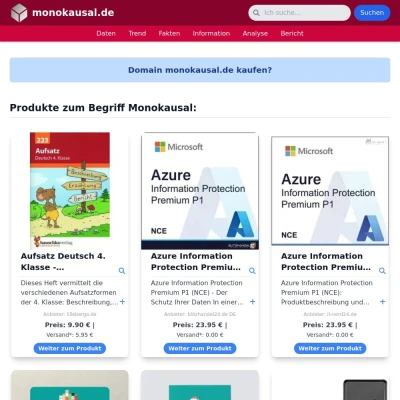 Screenshot monokausal.de