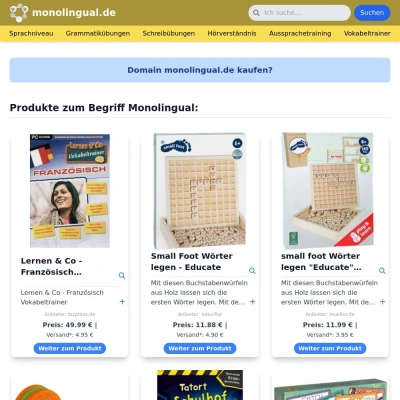 Screenshot monolingual.de