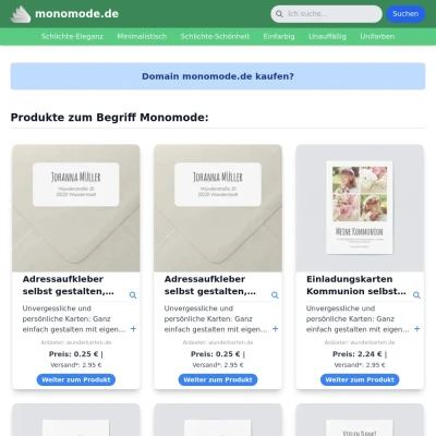 Screenshot monomode.de