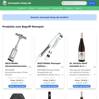 Screenshot monopol-shop.de