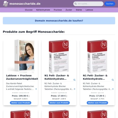 Screenshot monosaccharide.de