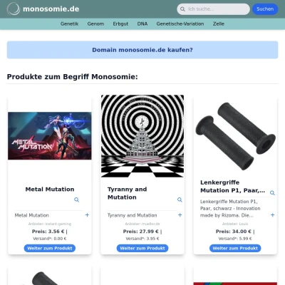 Screenshot monosomie.de