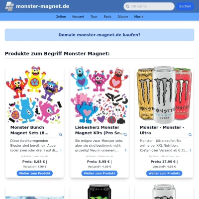 Screenshot monster-magnet.de