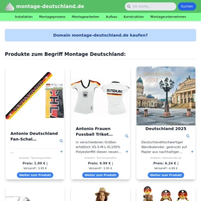 Screenshot montage-deutschland.de