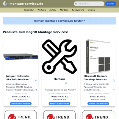 Screenshot montage-services.de