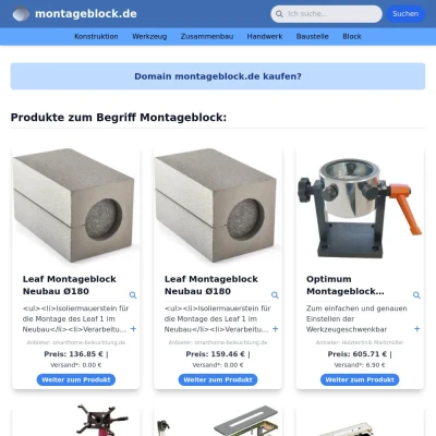 Screenshot montageblock.de