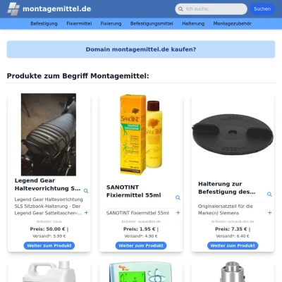 Screenshot montagemittel.de