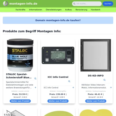 Screenshot montagen-info.de